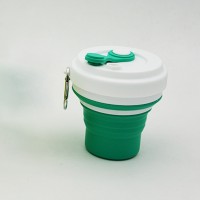 Bpa Free Silicone Folding Flexible Collapsible Coffee Travel Cup With Leak Proof