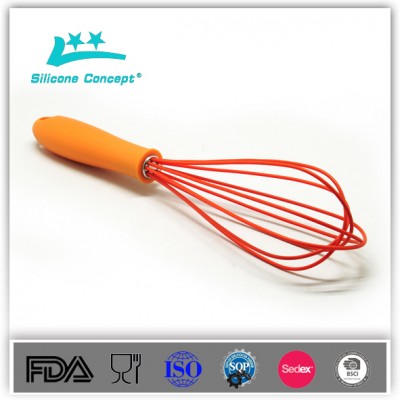 Stainless steel wire egg beater kitchen silicone whisk a utensil for whipping eggs or cream