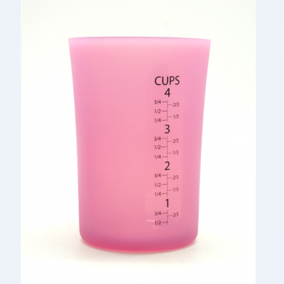 Graduated digital silicone type plastic measuring cup set