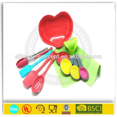 10 pcs silicone children baking set/kids baking set