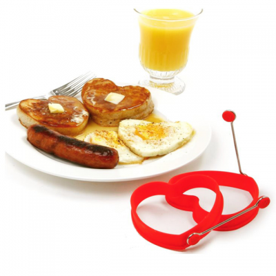 Food Grade Heart shaped Silicone egg baking mold  pan cake mold egg ring