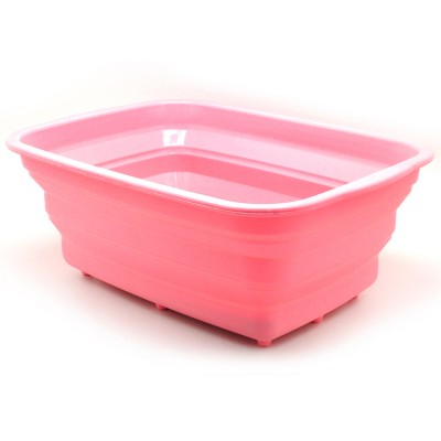 Muiti-functional Silicone  Foldable Strainer Wash and Drain Dish Tub, Silicone Food Drainer Basket Collapsible C