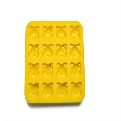 Hot selling cute 16 holes food grade silicone ice tray mold