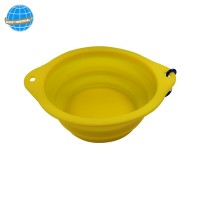 Wholesale Portable foldable pet cat dog silicone food water feeding bowl