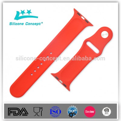 Factory custom made printed silicone rubber watch strap