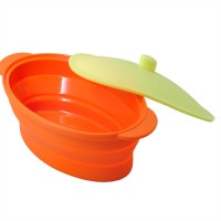 Wholesale FDA/FLGB Approve kitchen tools collapsible silicone lunch box