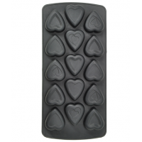 High quality heart shape 15 piece holes food grade silicone ice cream mold