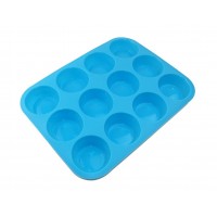 12 Cup ,Non Stick ,100% Food Grade Silicone Muffin Mold Cupcake Pan/Silicone Baking Cups