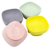 High Quality Food Grade Strong Suction Reusable Baby Kids Silicone Rubber Feeding Bowl