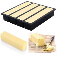 4 cavities flexible BPA free rectangle custom nonstick silicone butter mold tray